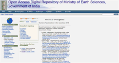 Desktop Screenshot of moeseprints.incois.gov.in